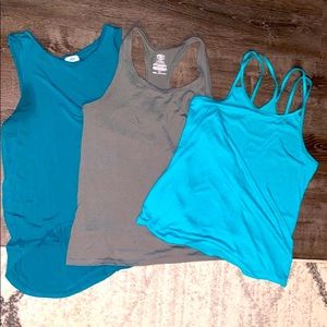 Lot of three size large tank tops all gently worn